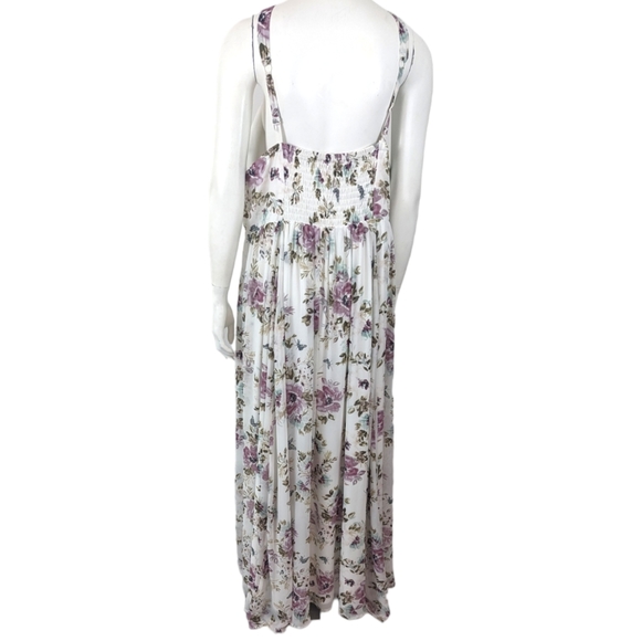Torrid Floral Maxi Dress Gown Cross Neck Halter Womens 26 Special Occasion - Picture 6 of 15